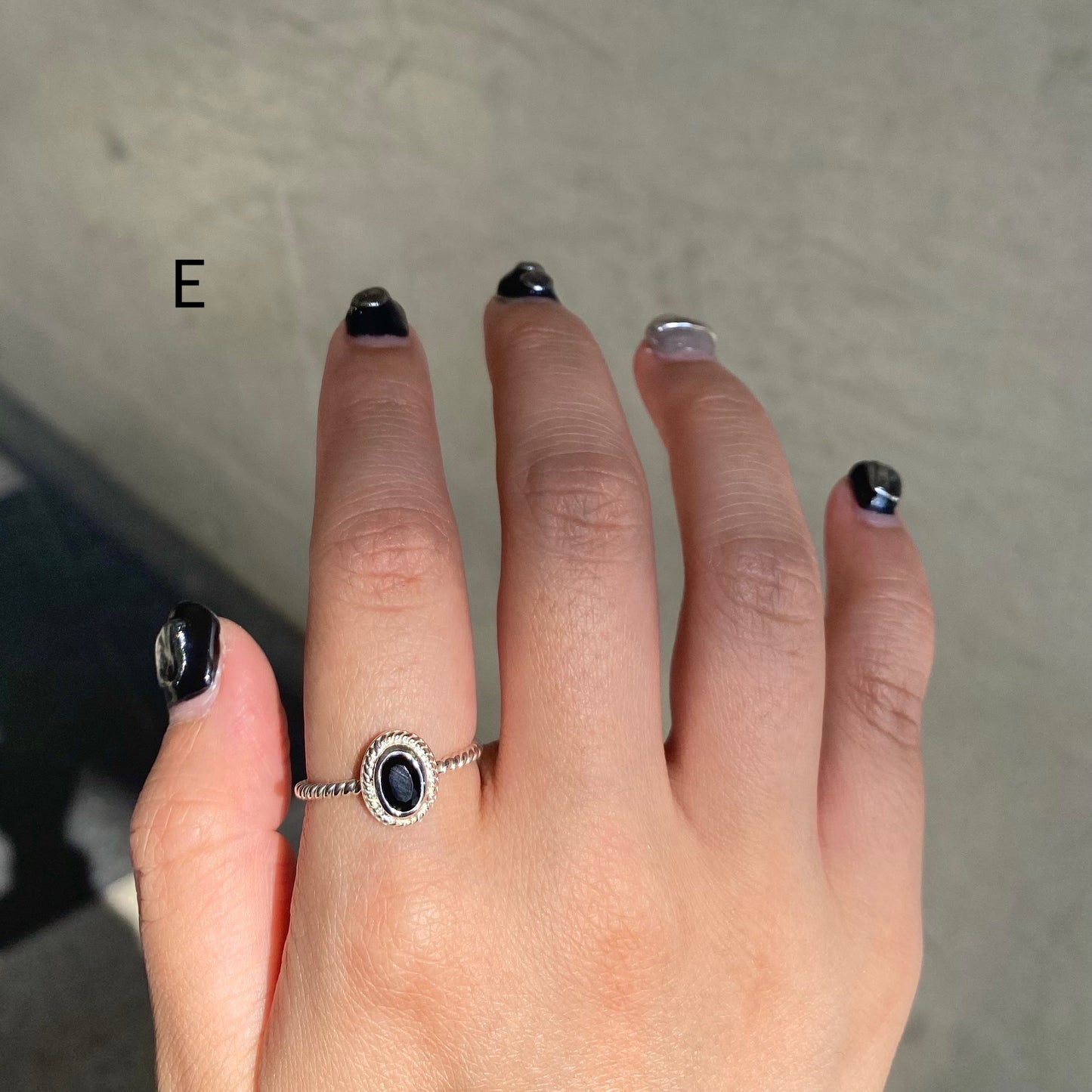 Silver925 petit ring〈brown/black〉
