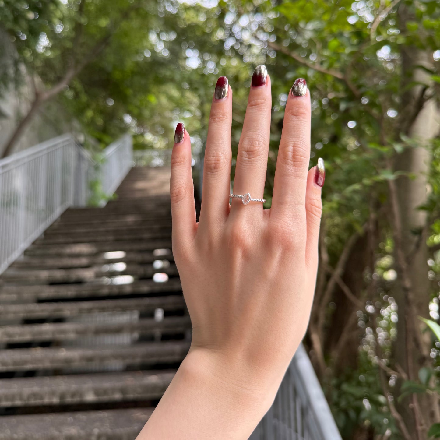 Herkimer diamond ring 1