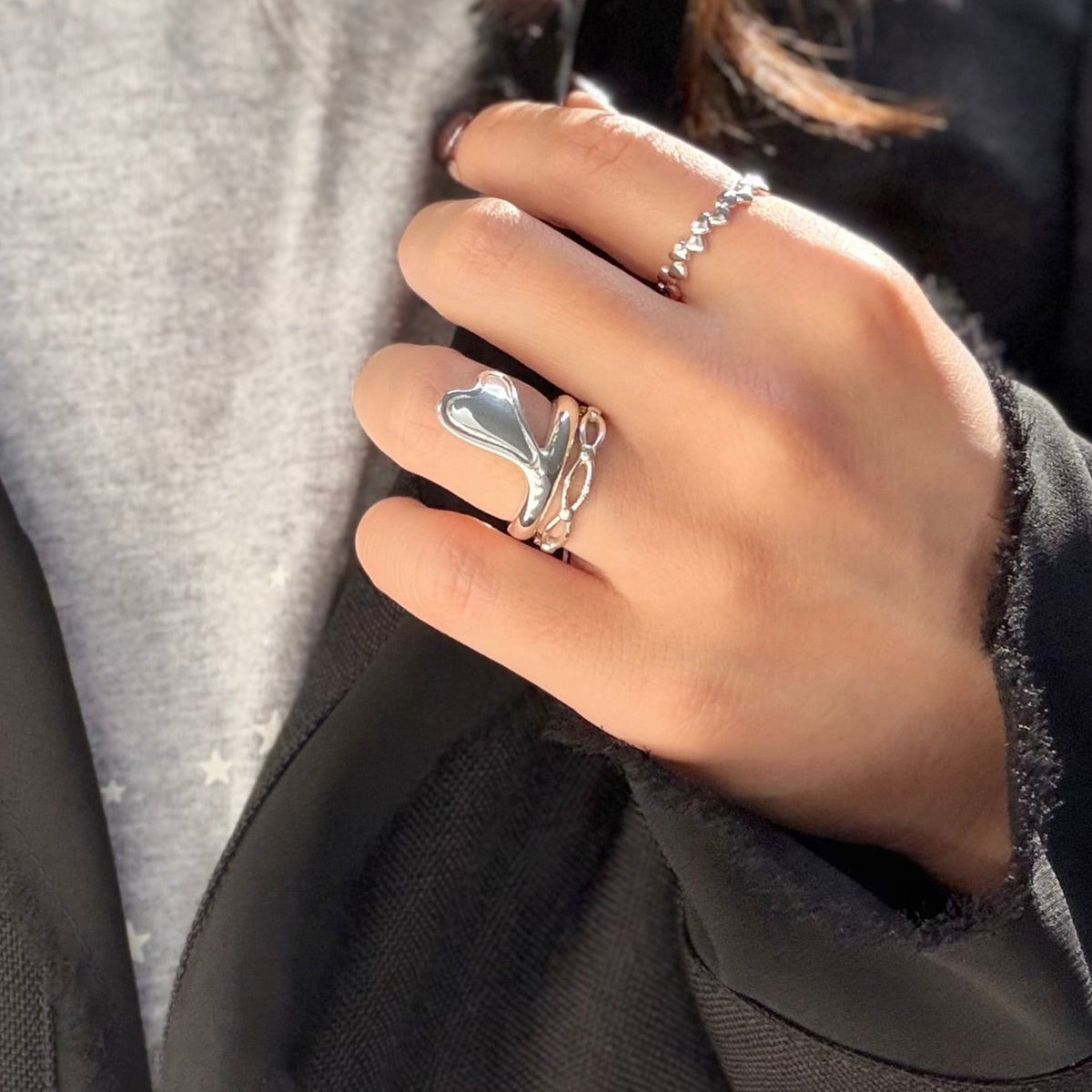 Heart plain ring 87
