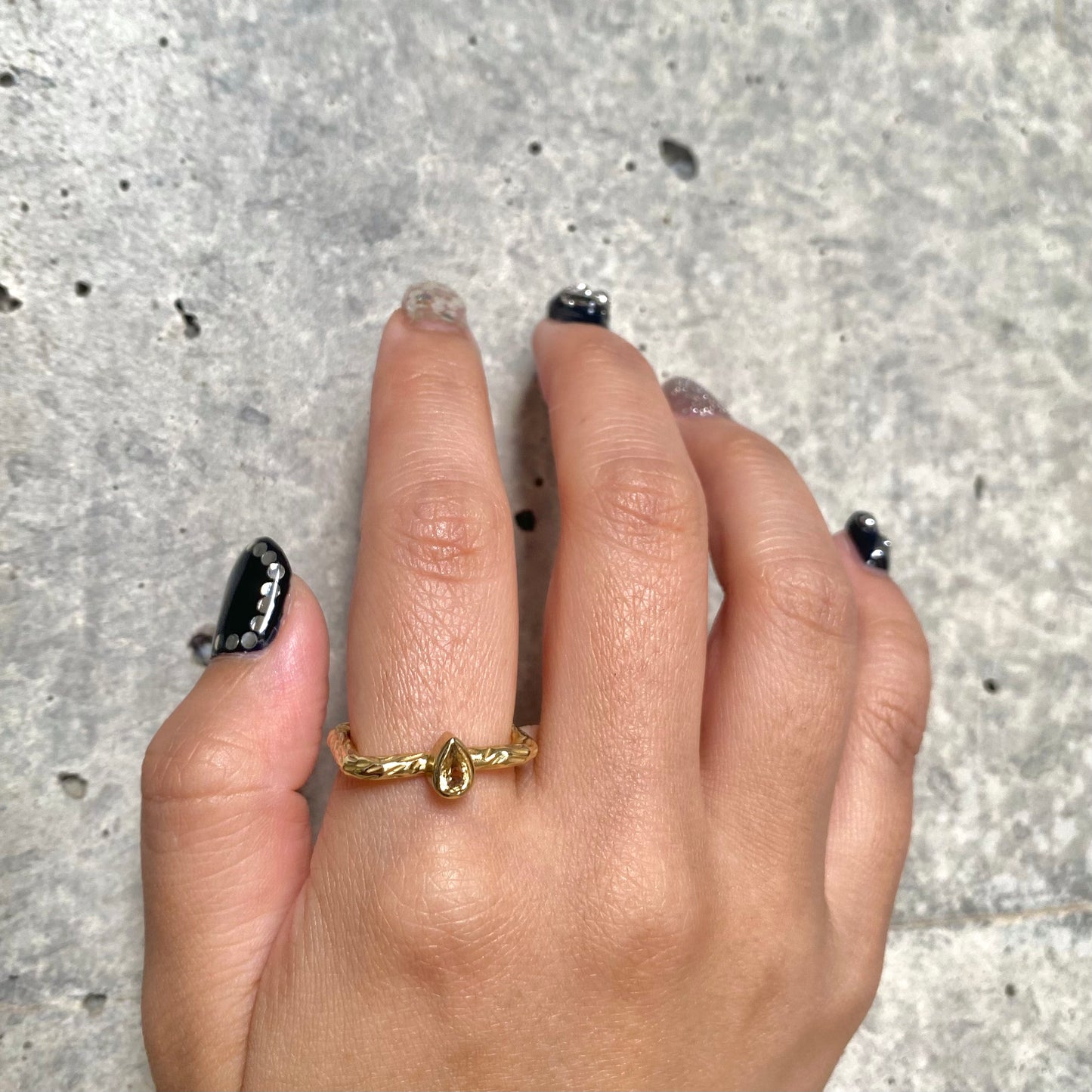 Brass square petit ring 3