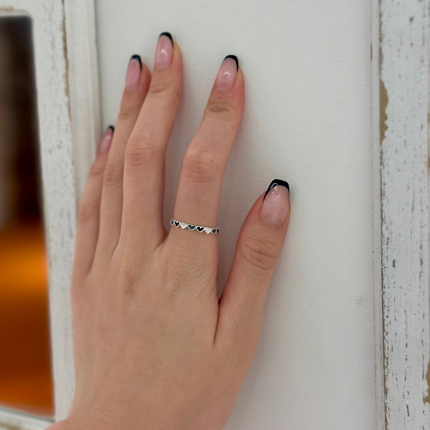 Heart enamel ring 1