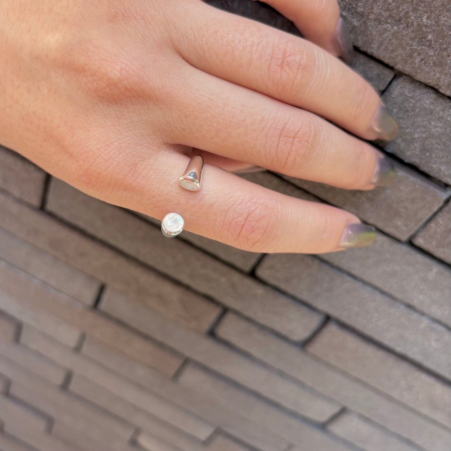 Silver925 2stone ring 19