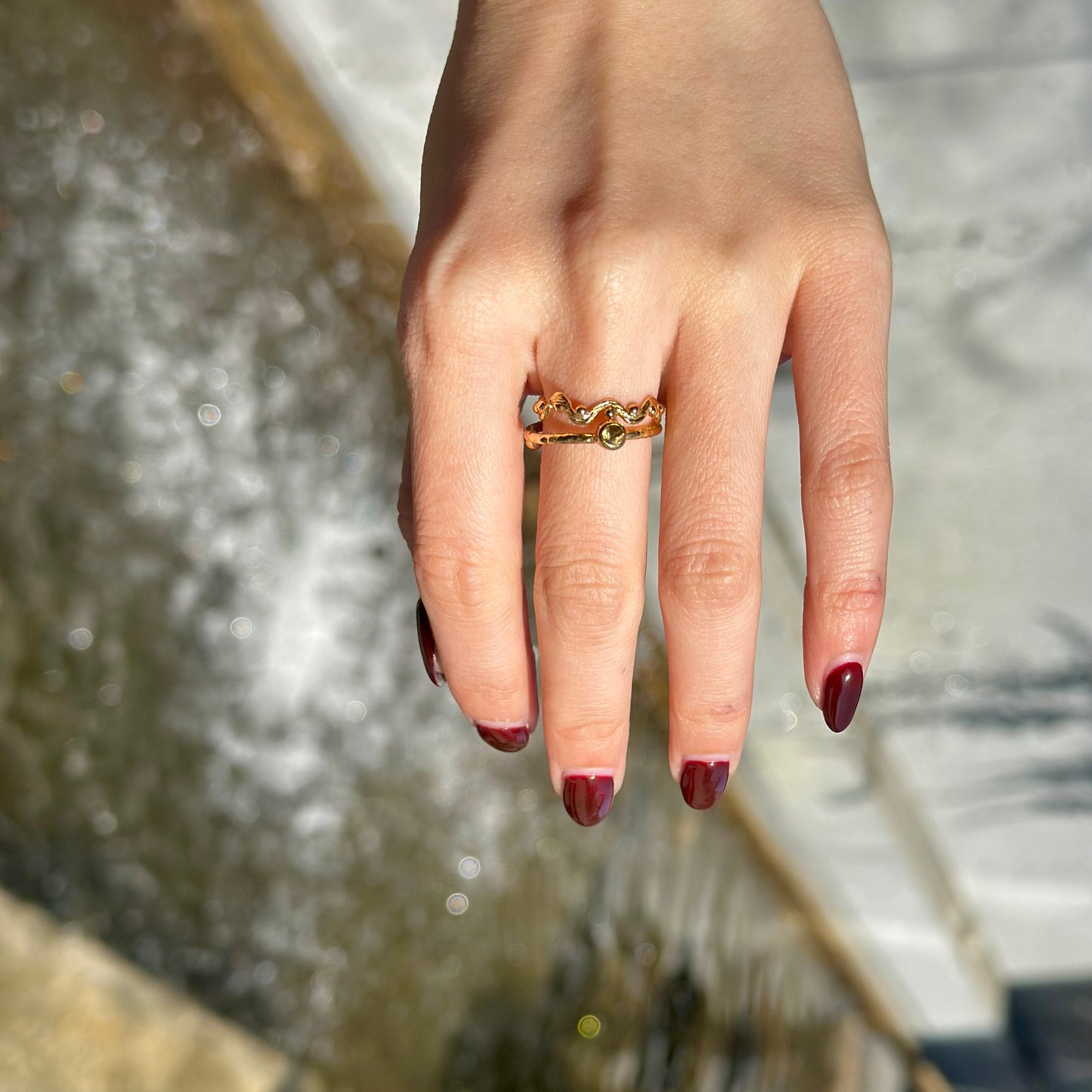Brass petit ring 53