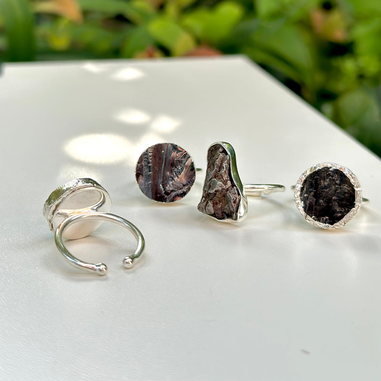 Silver925 rough cut ring