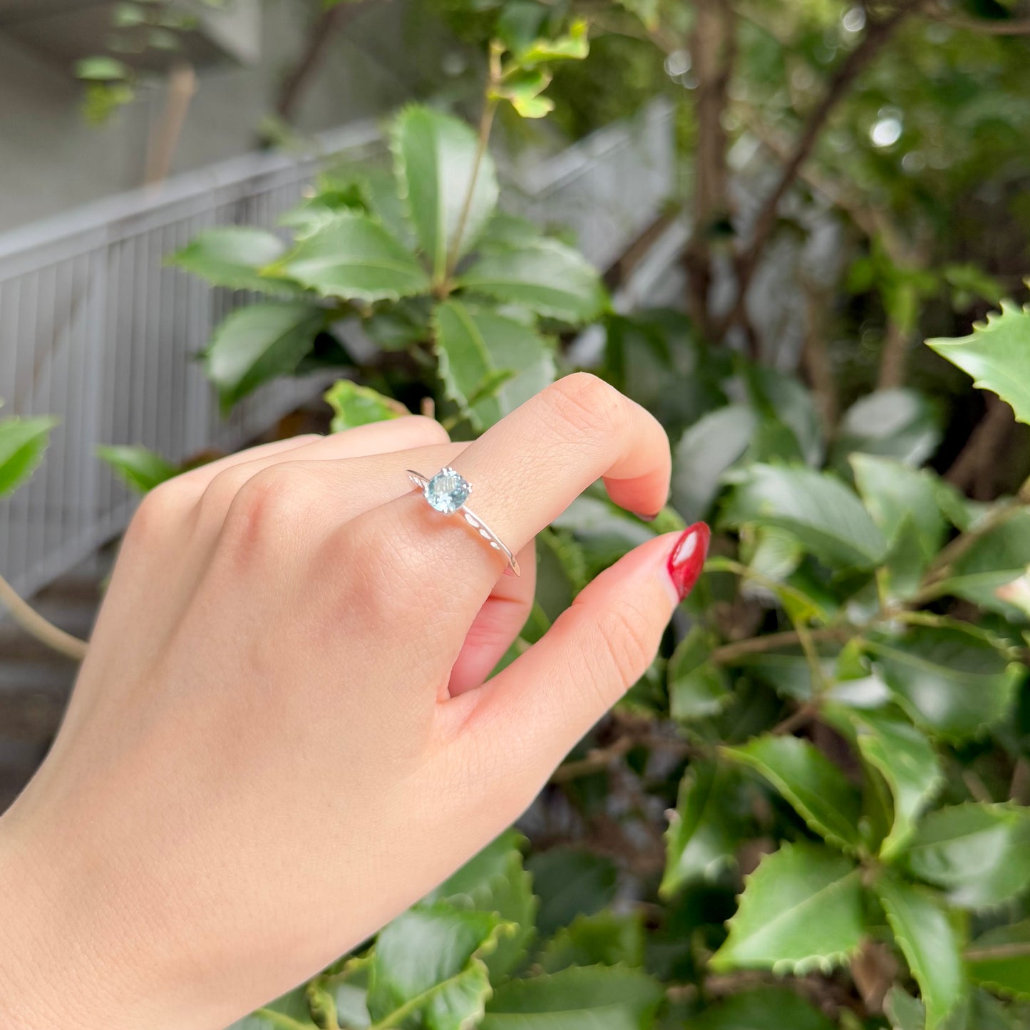 Heart design ring 〈Blue Topaz〉