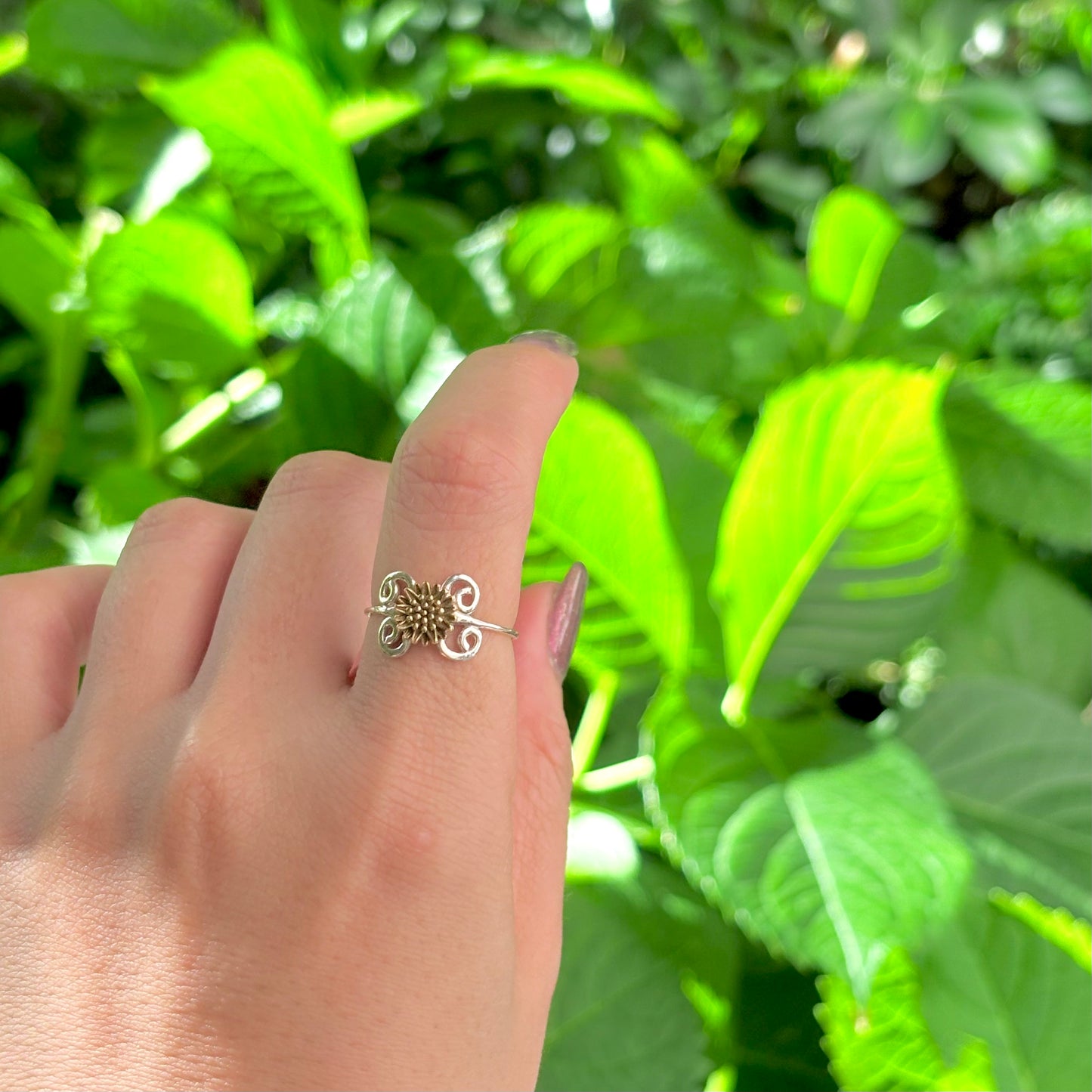 Flower plain ring 21
