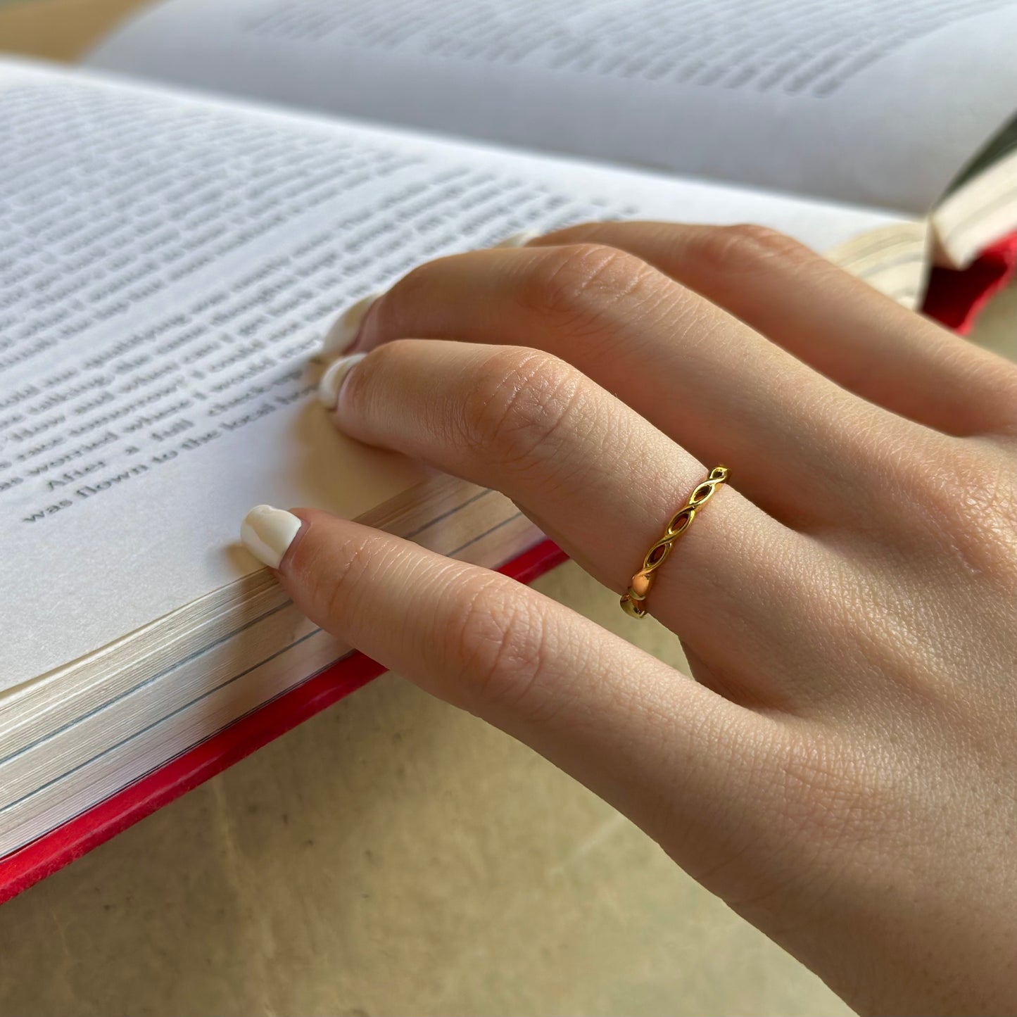 Brass half&half ring