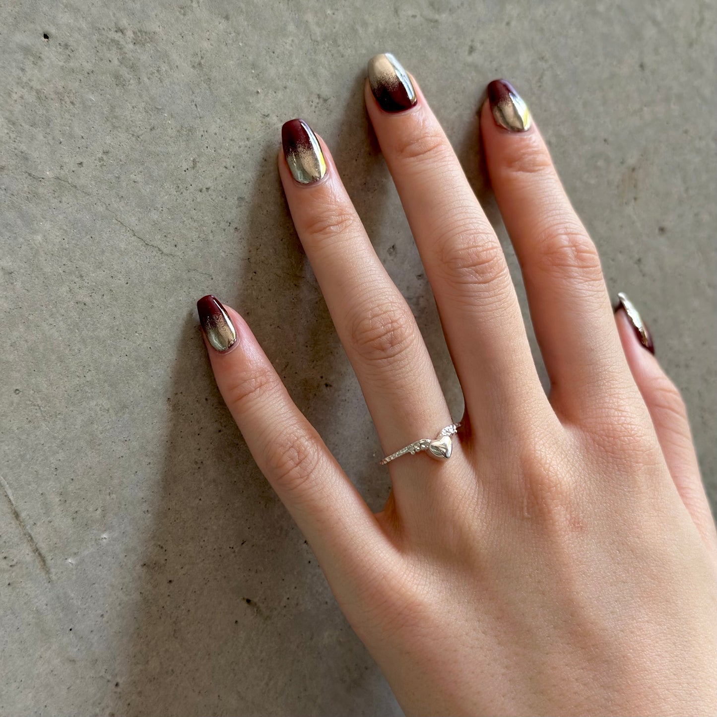 Heart plain ring 24