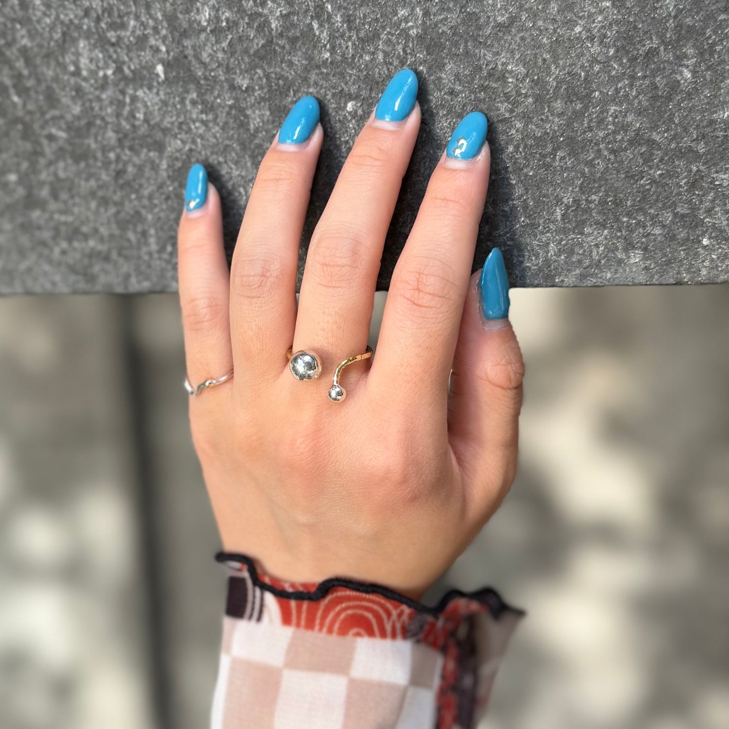 Silver925×Brass plain ring 6
