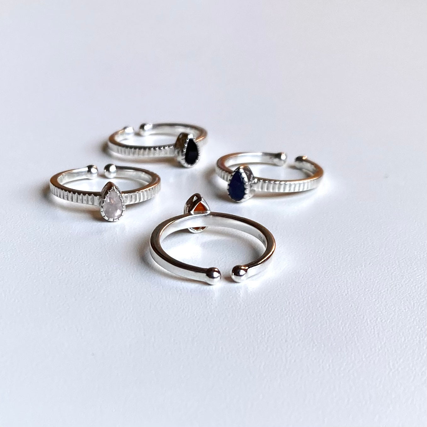 Silver925 petit ring〈drop〉