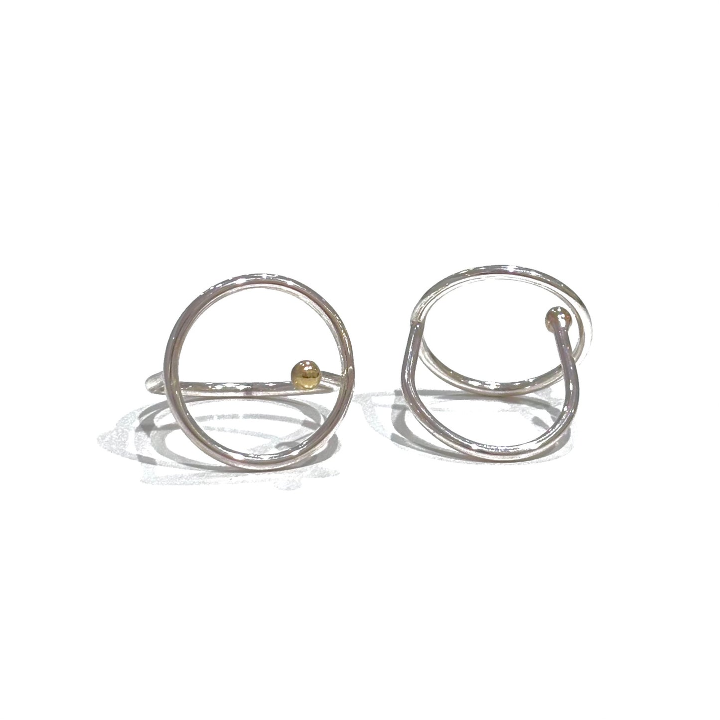 Silver925×Brass plain ring〈Ball〉26