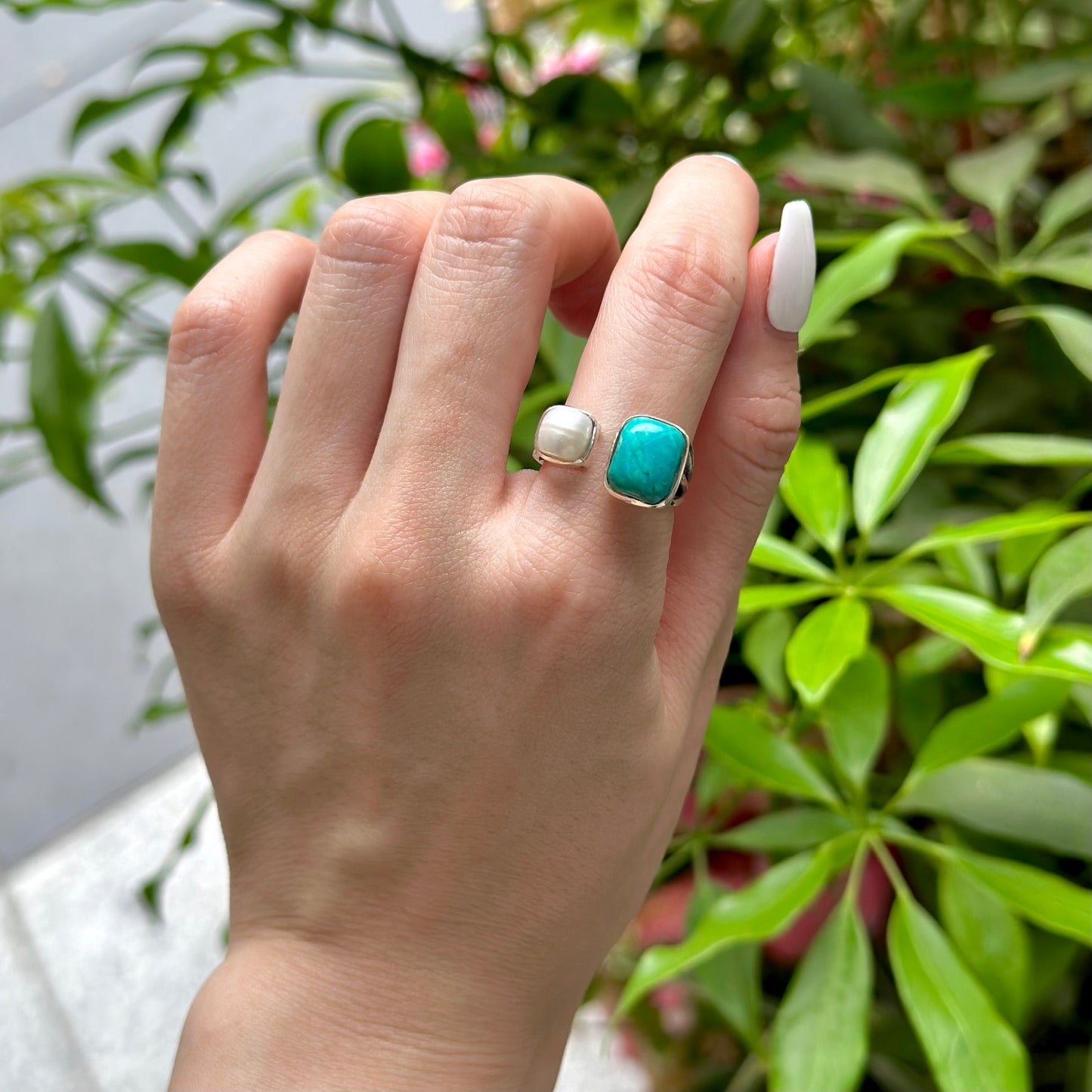 Silver925 2stone ring 12