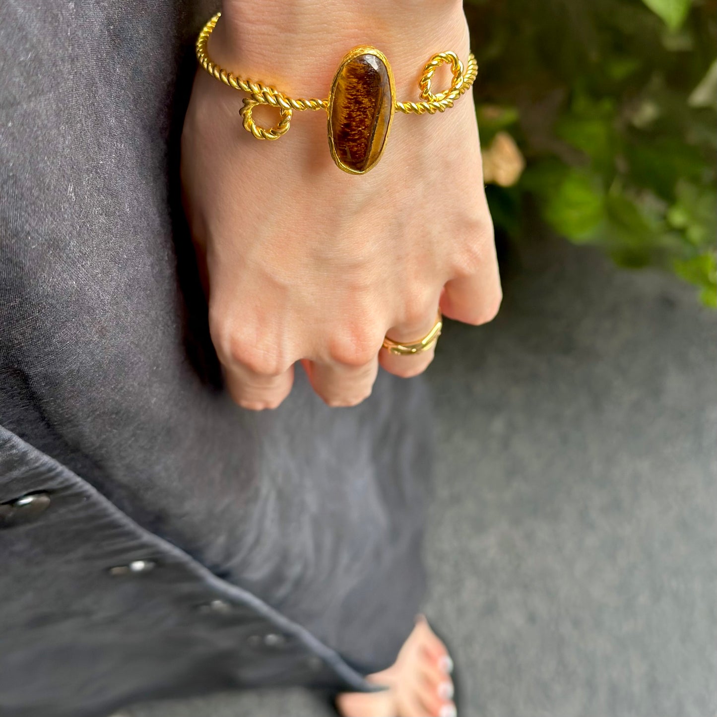 Brass twist bangle 2