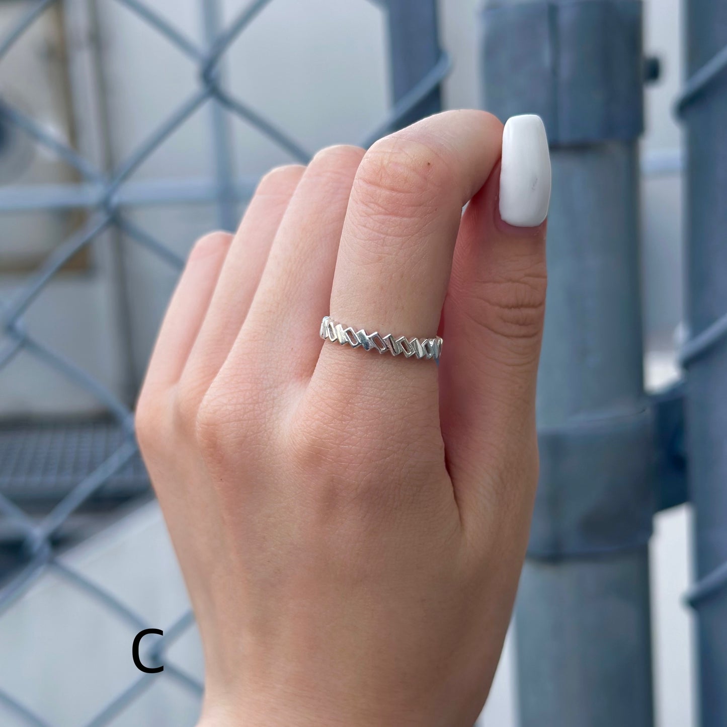 Silver925 plain ring 56