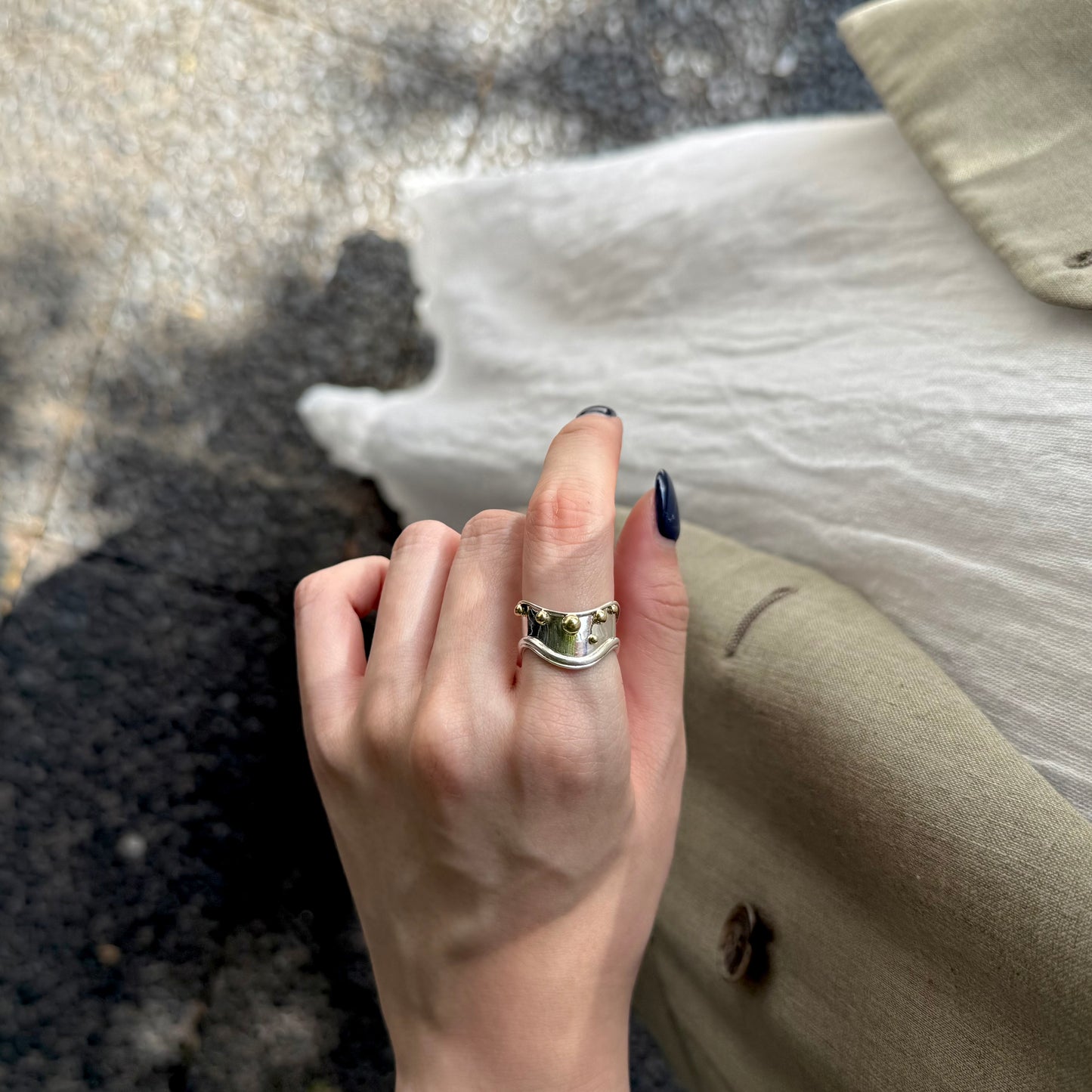 【9/22(月)21:00販売終了】 《FUKUOKA先行》Silver925×Brass plain ring