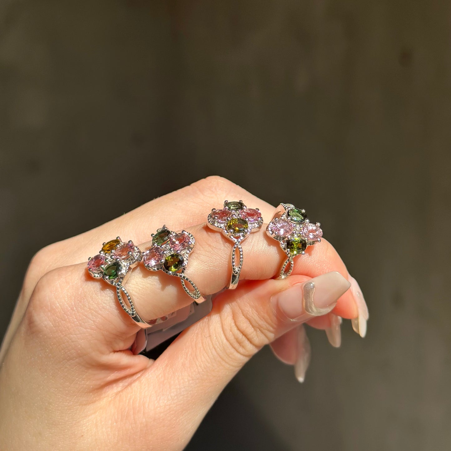 【poco】Multi tourmaline ring