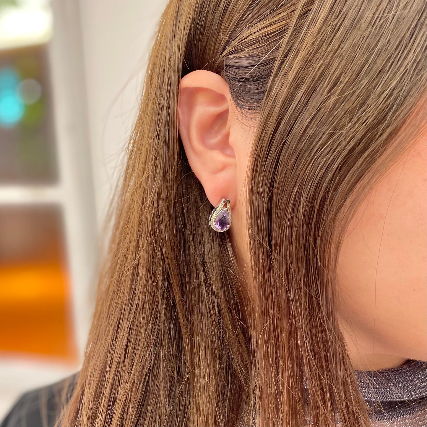 【Biju mam poco】Fluorite pierce 2