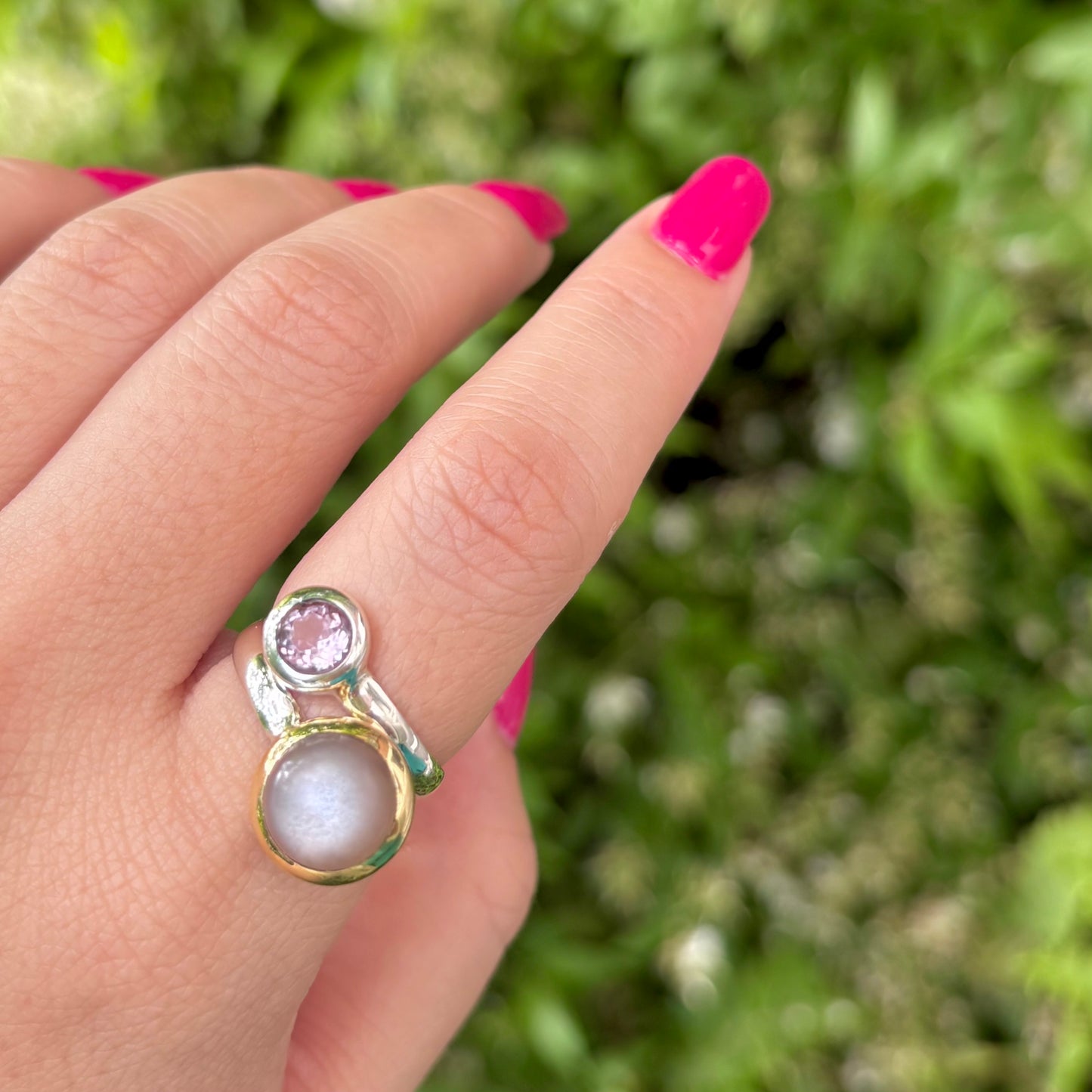 Silver925 2stone ring 9