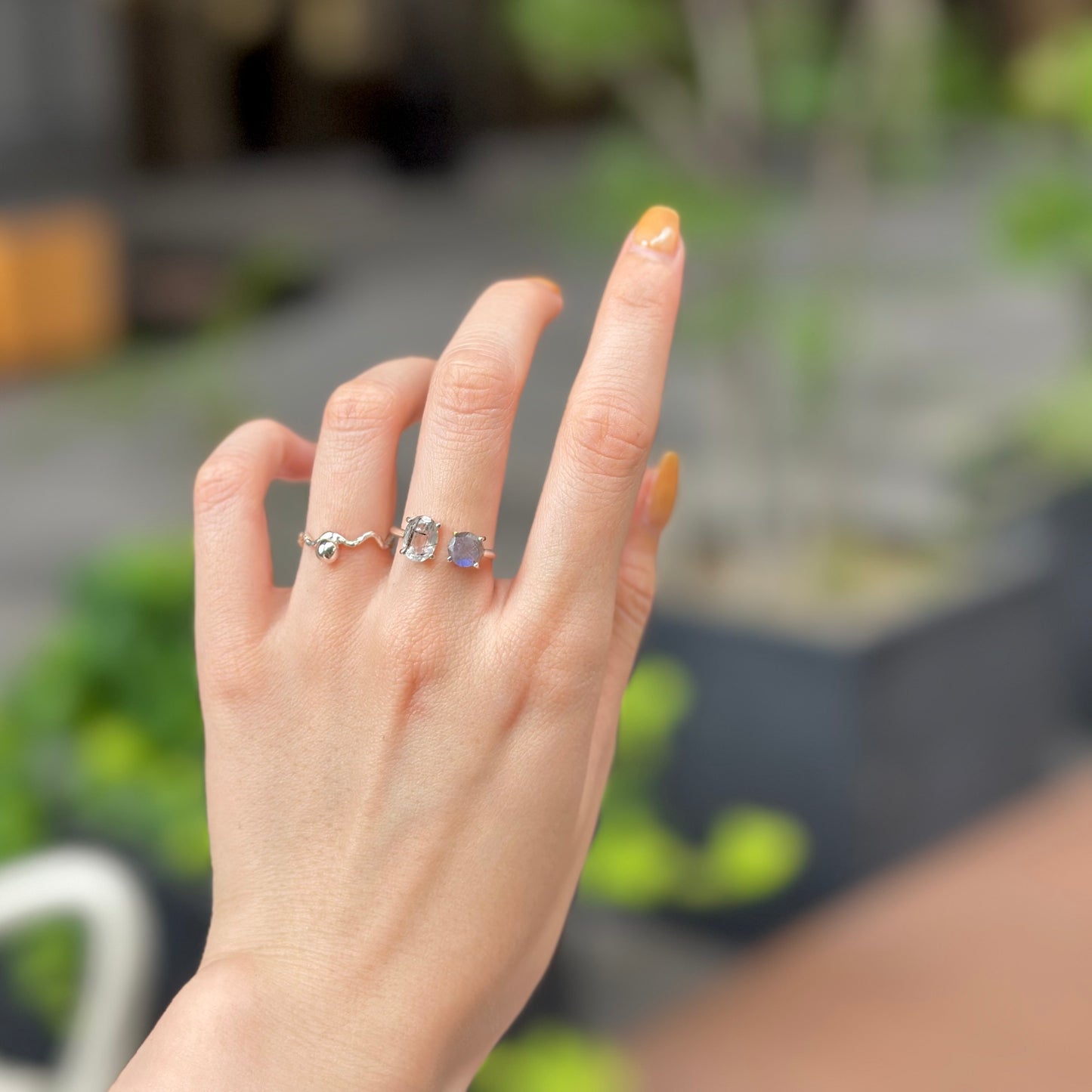 Silver925 2stone ring 16