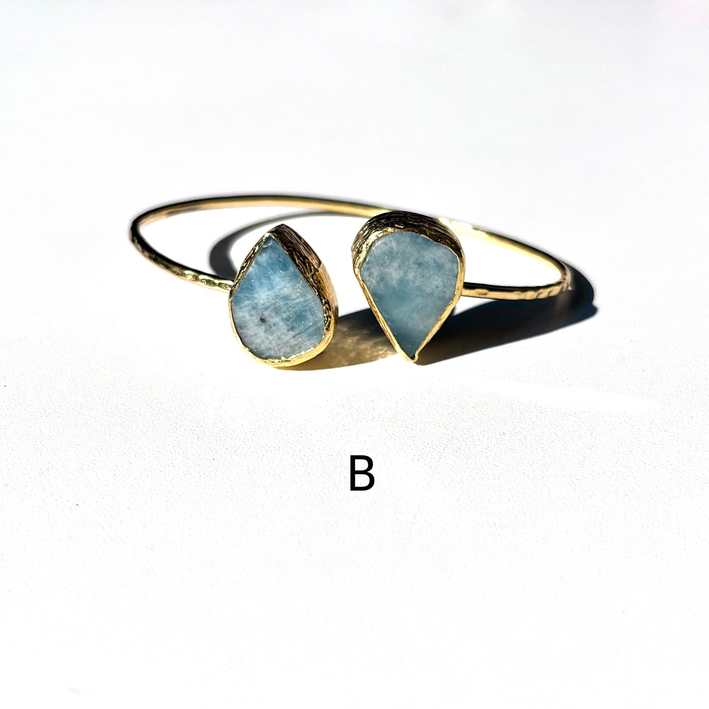 Brass 2stone bangle