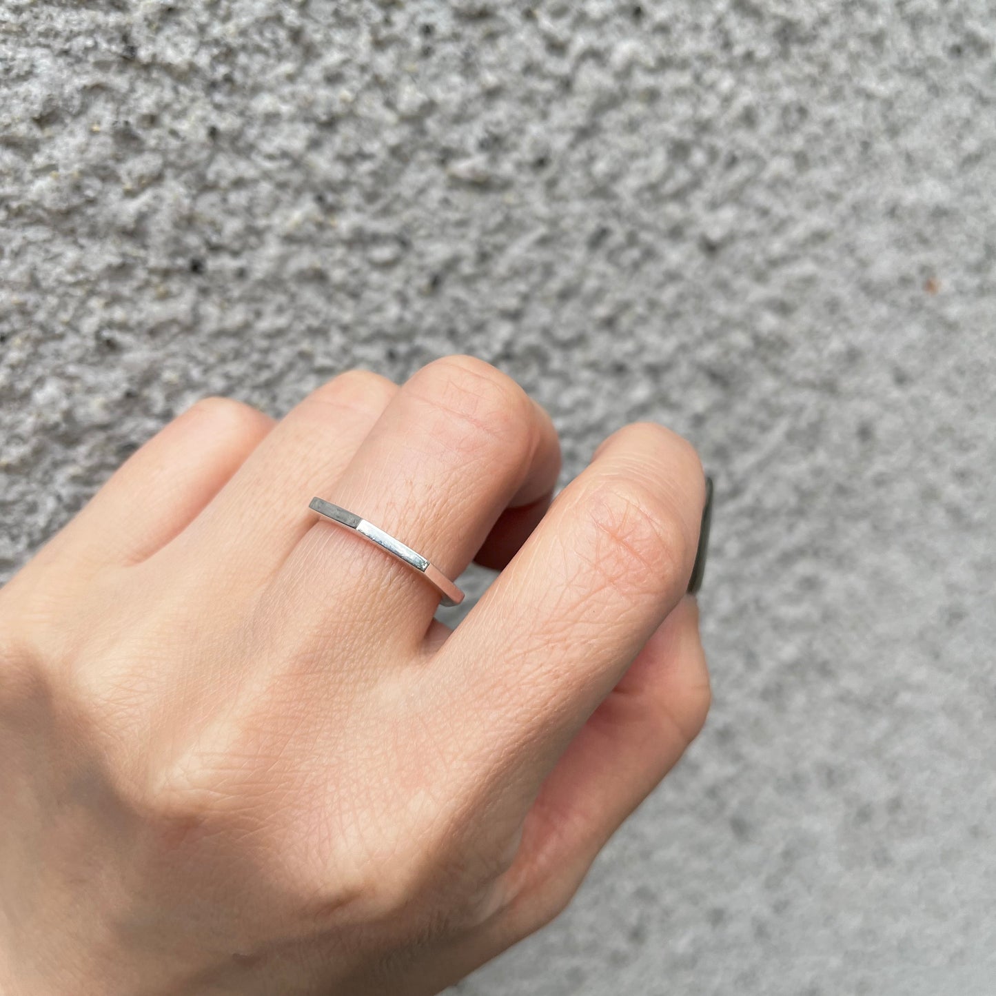 Silver925 plain ring 1