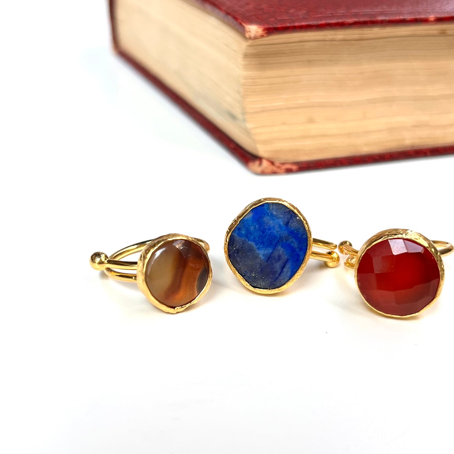Brass 1stone ring 1