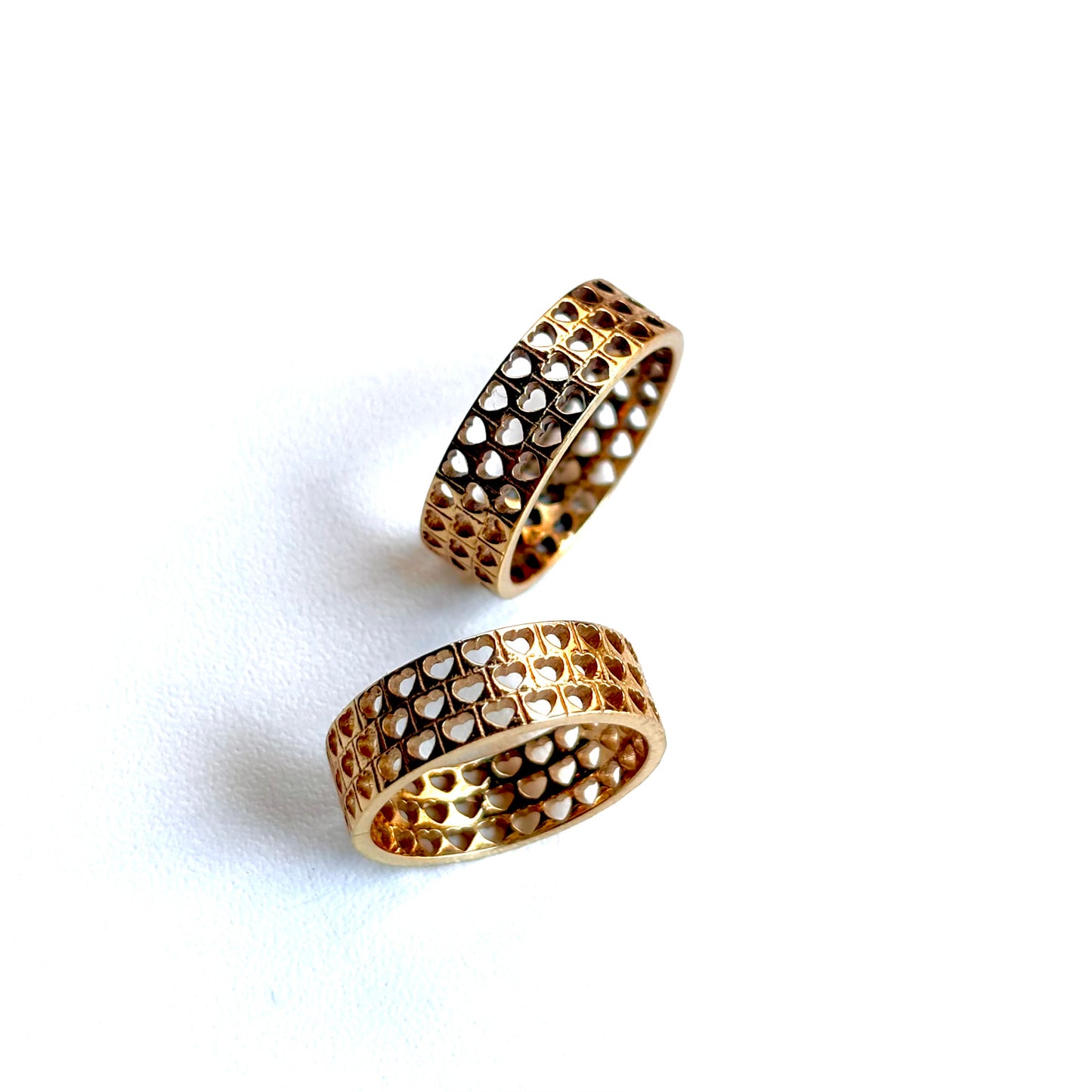 Brass Heart plain ring 6