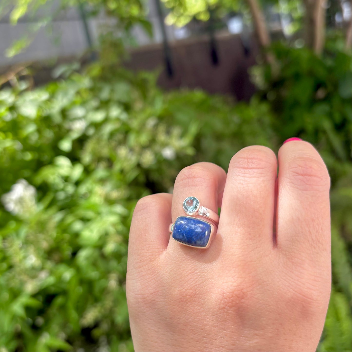 Silver925 2stone ring 8