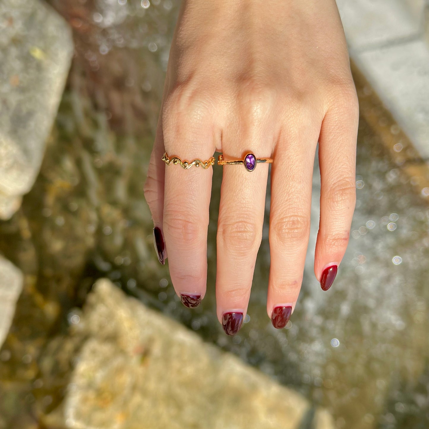 Brass petit ring 54