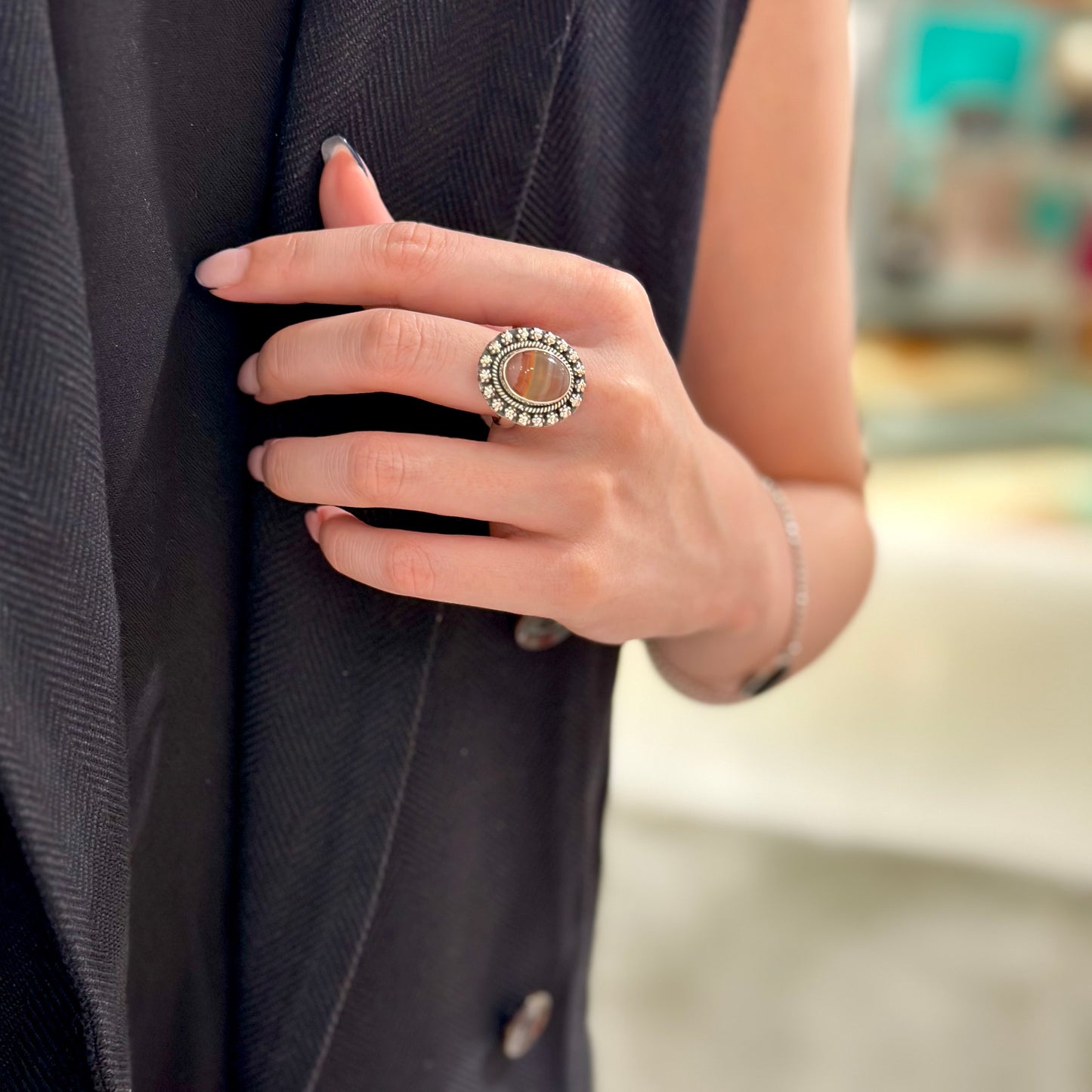 Flower design ring 14
