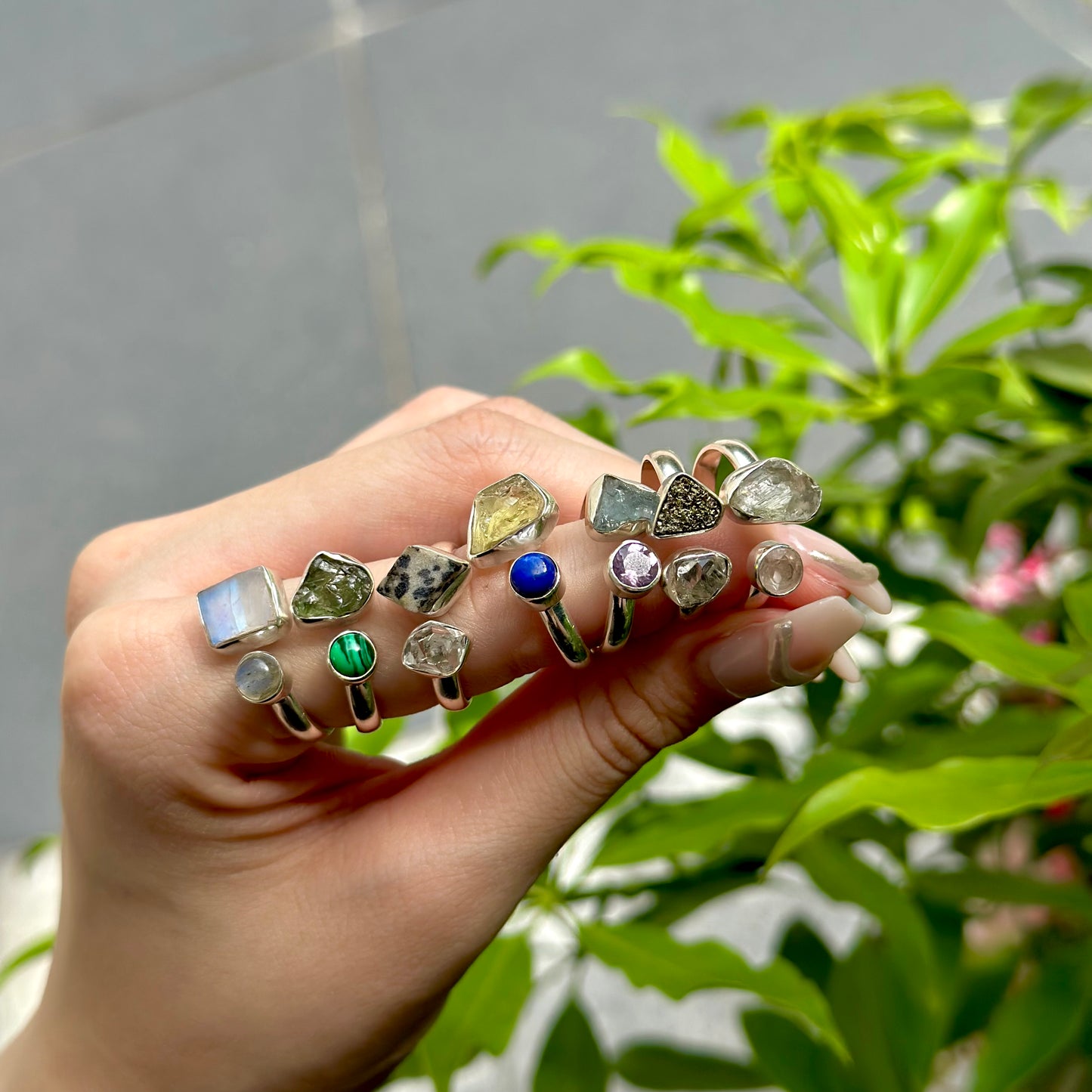 Silver925 2stone ring 8