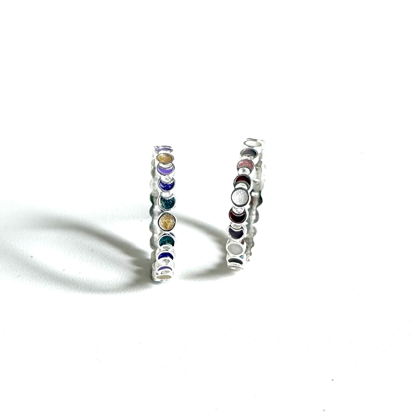 Moon enamel ring