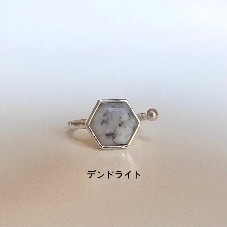 Silver925 Hexagon fork ring