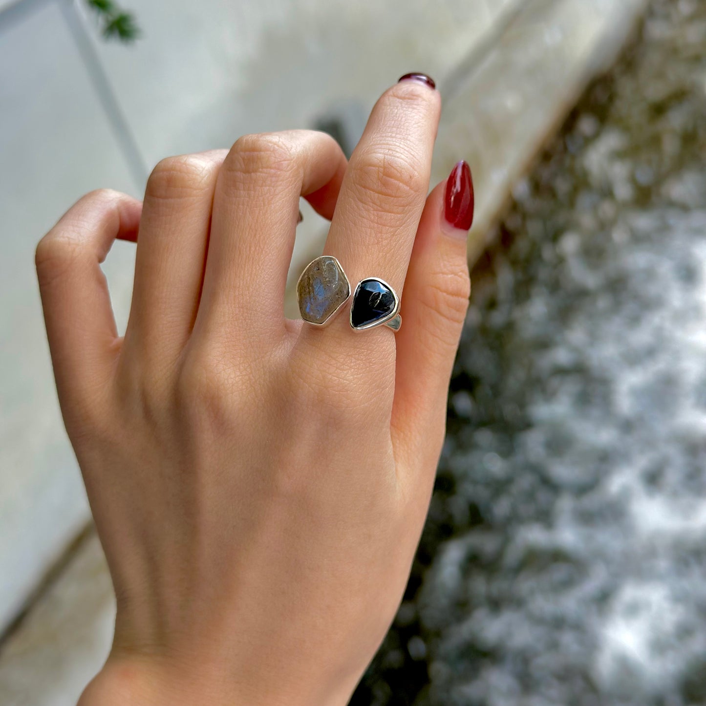Roughcut 2stone ring