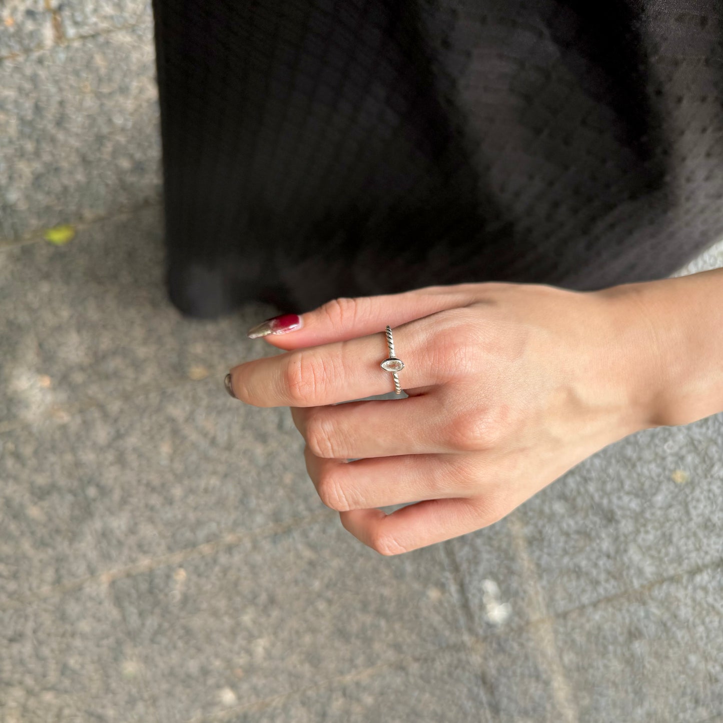 Herkimer diamond ring 1