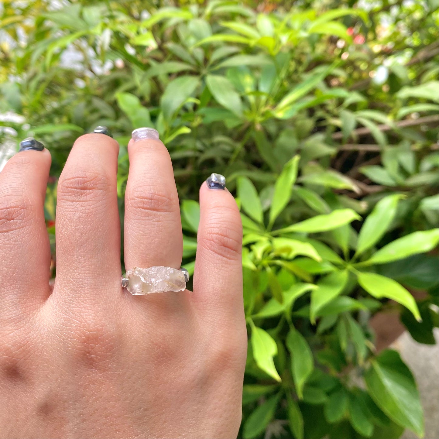 Silver925 roughcut ring 1