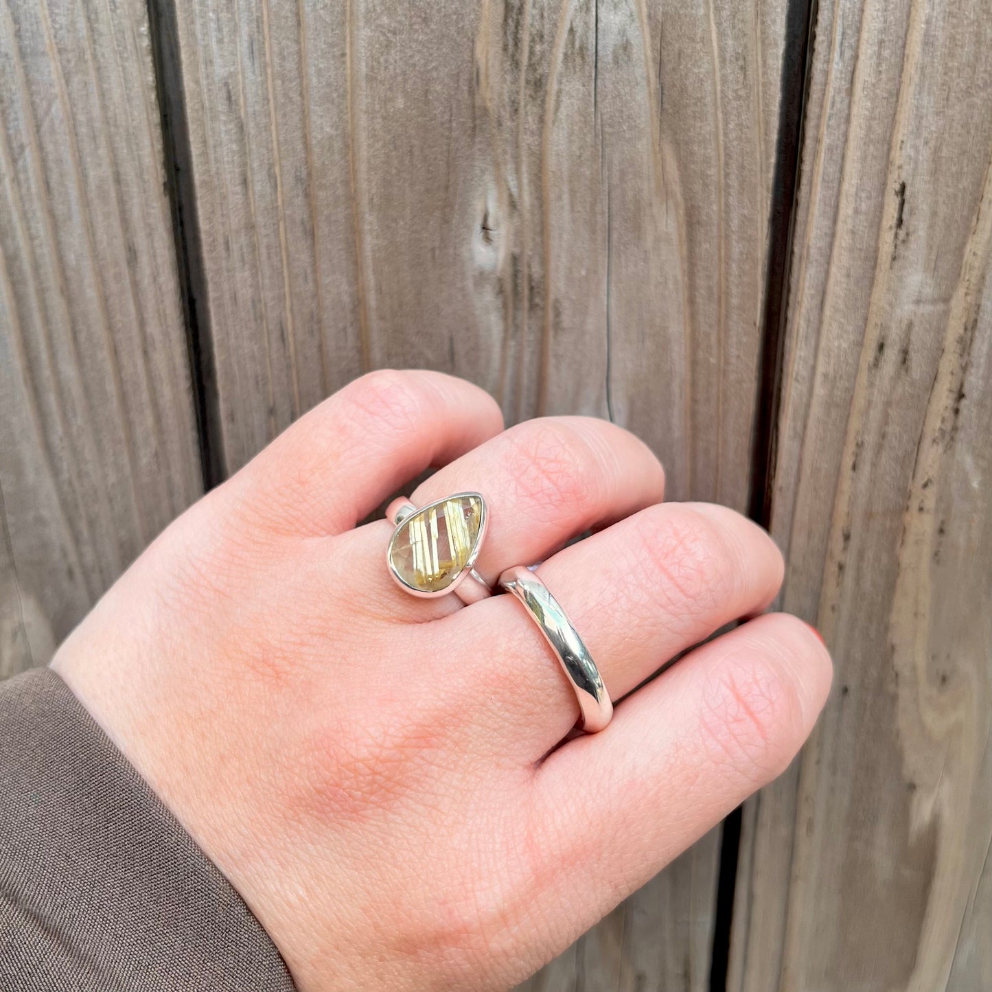 【GINZA limited】 Golden Rutile ring