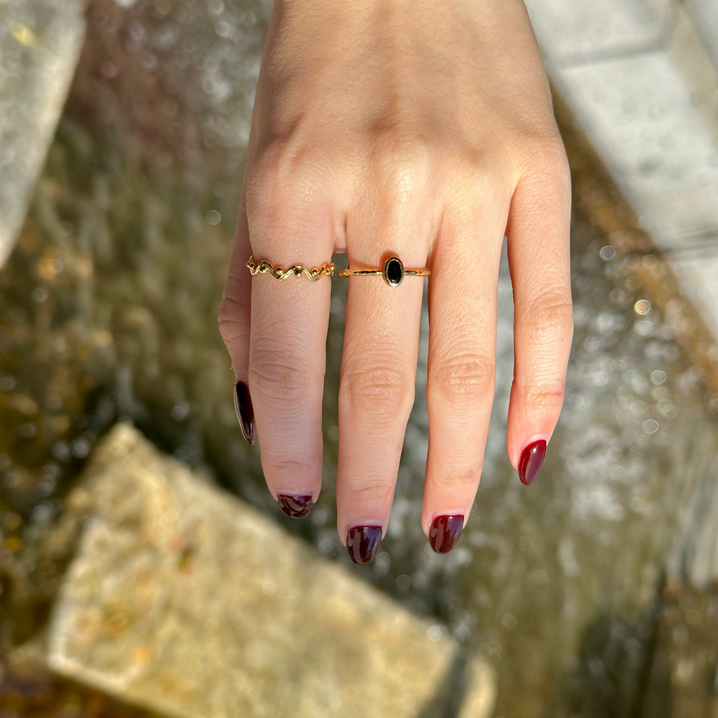 Brass petit ring 54