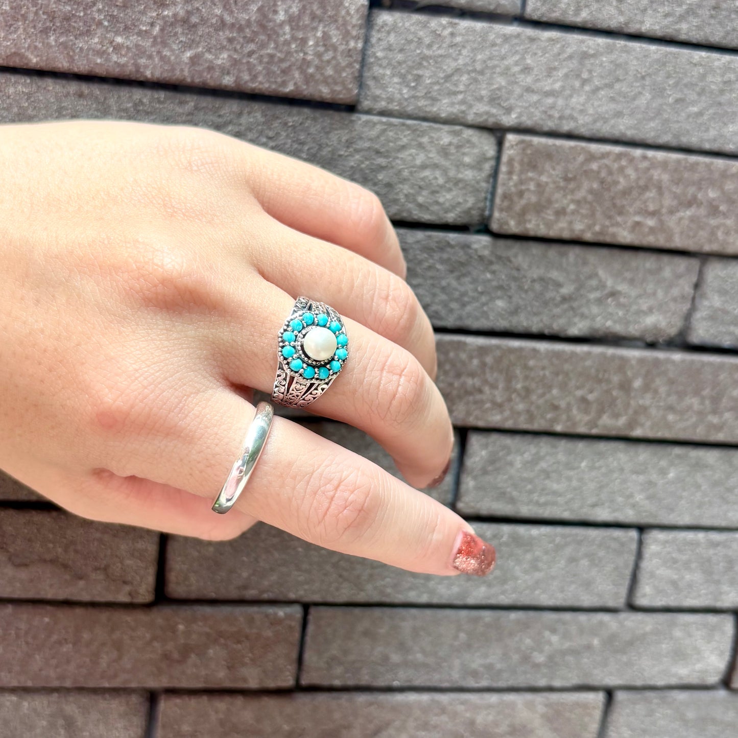 Silver925 plain ring 46