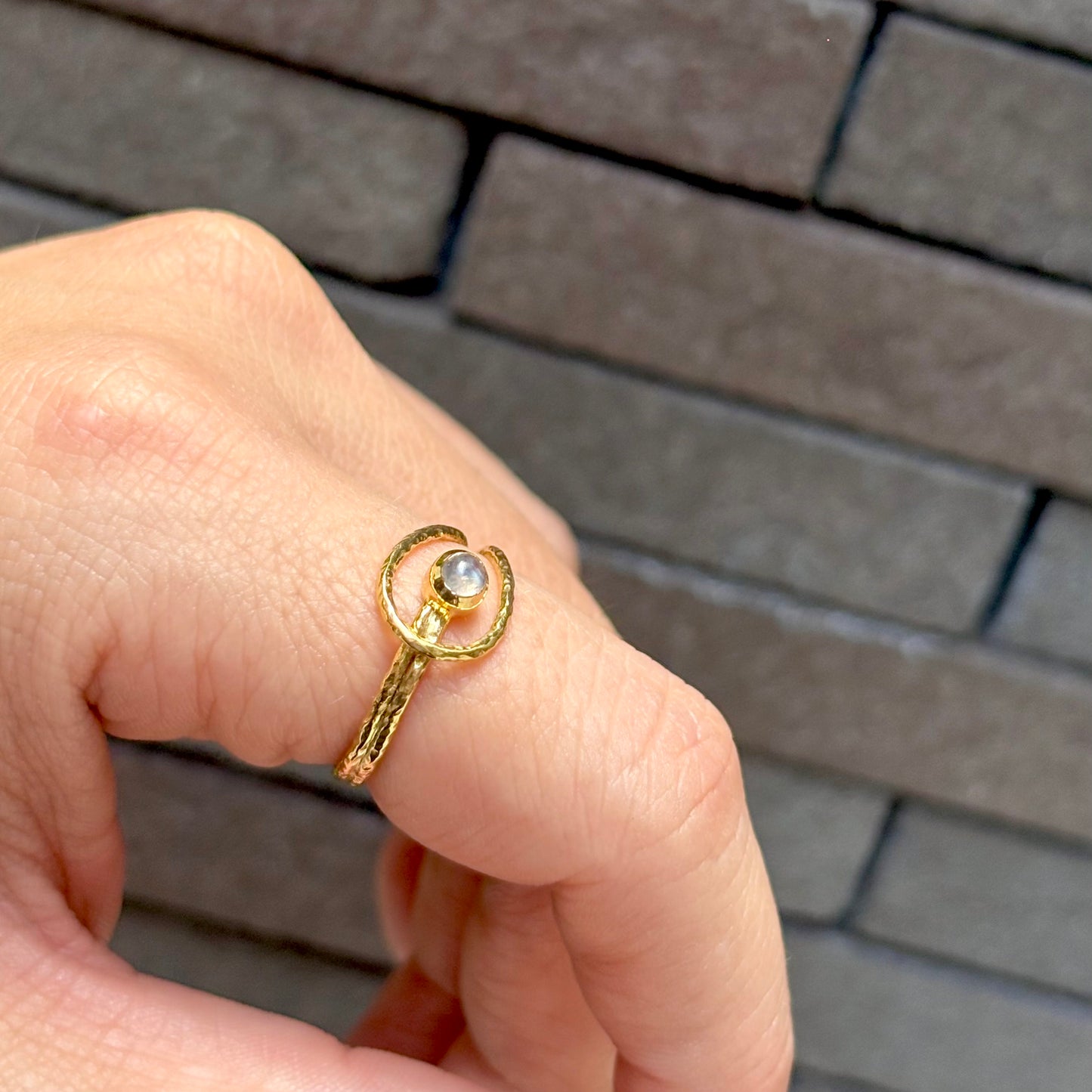 Brass design ring 7