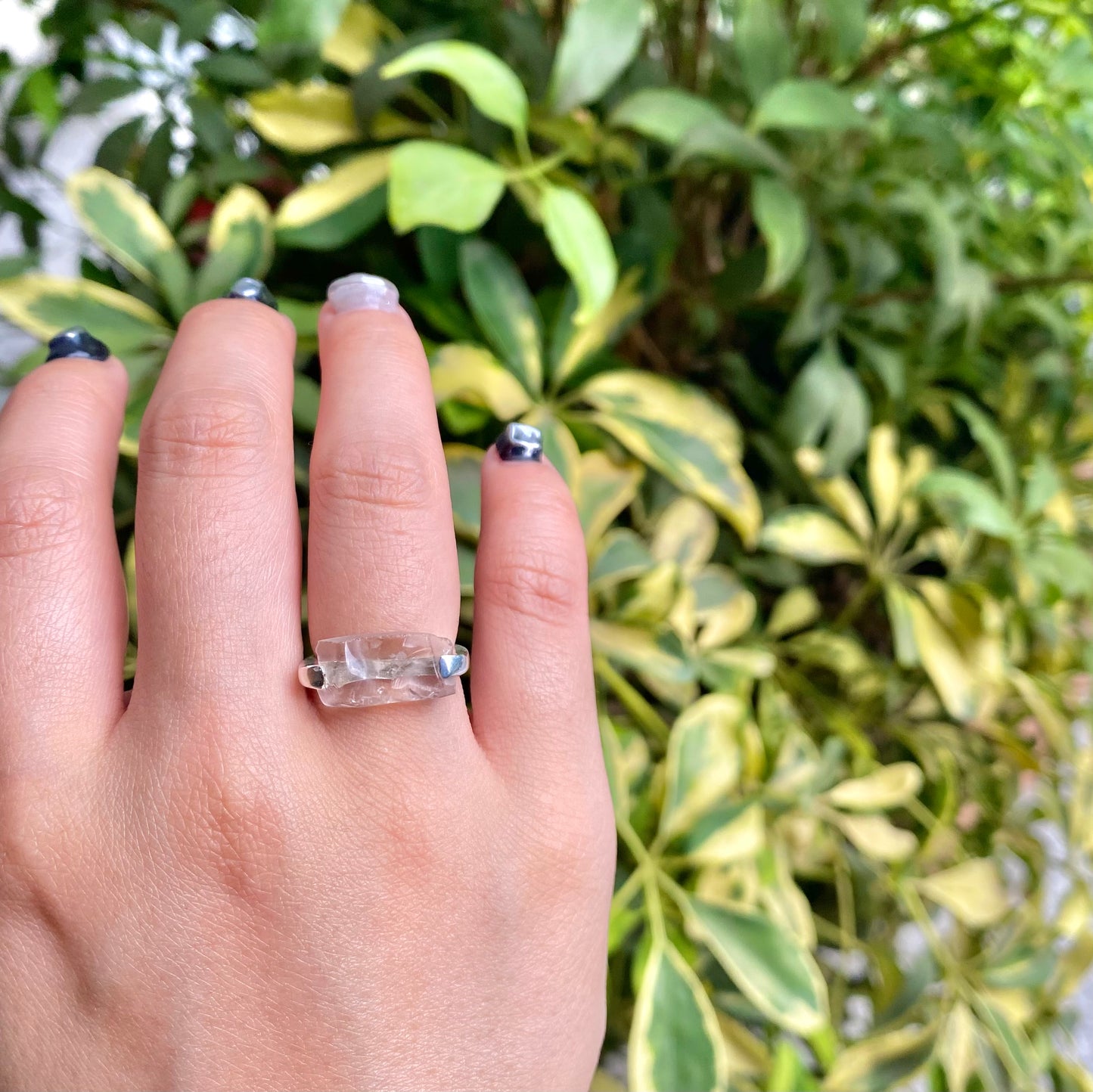 Silver925 roughcut ring 1