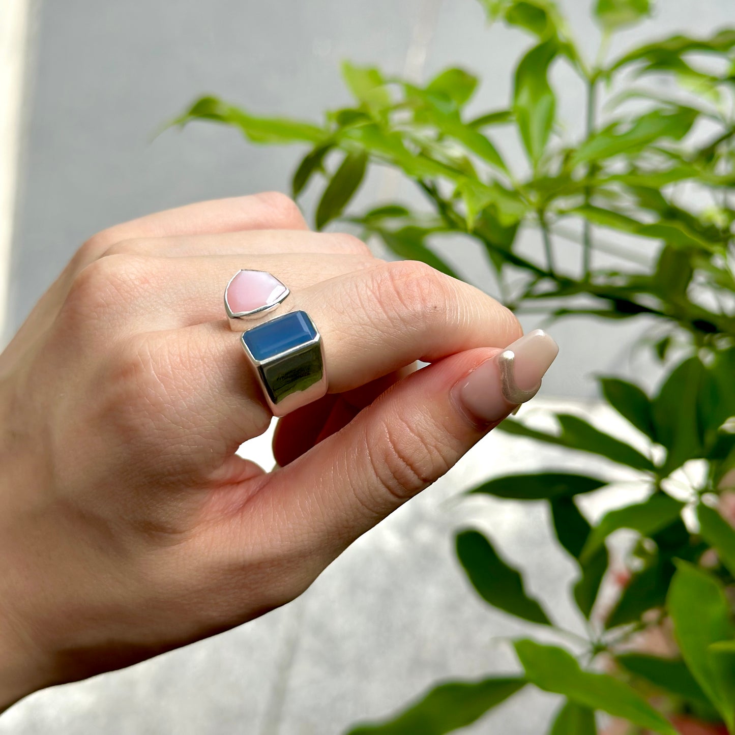 Silver925 2stone ring 9
