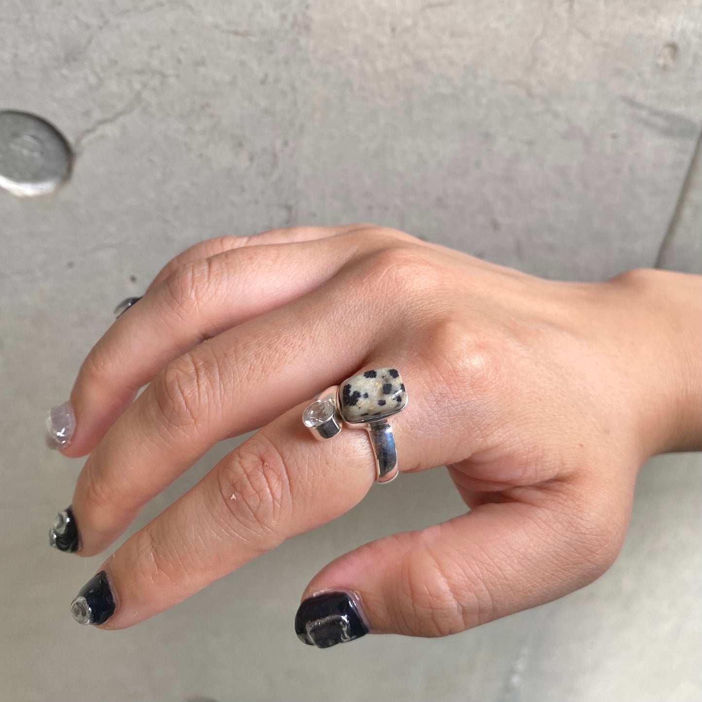 Silver925 2stone ring 15