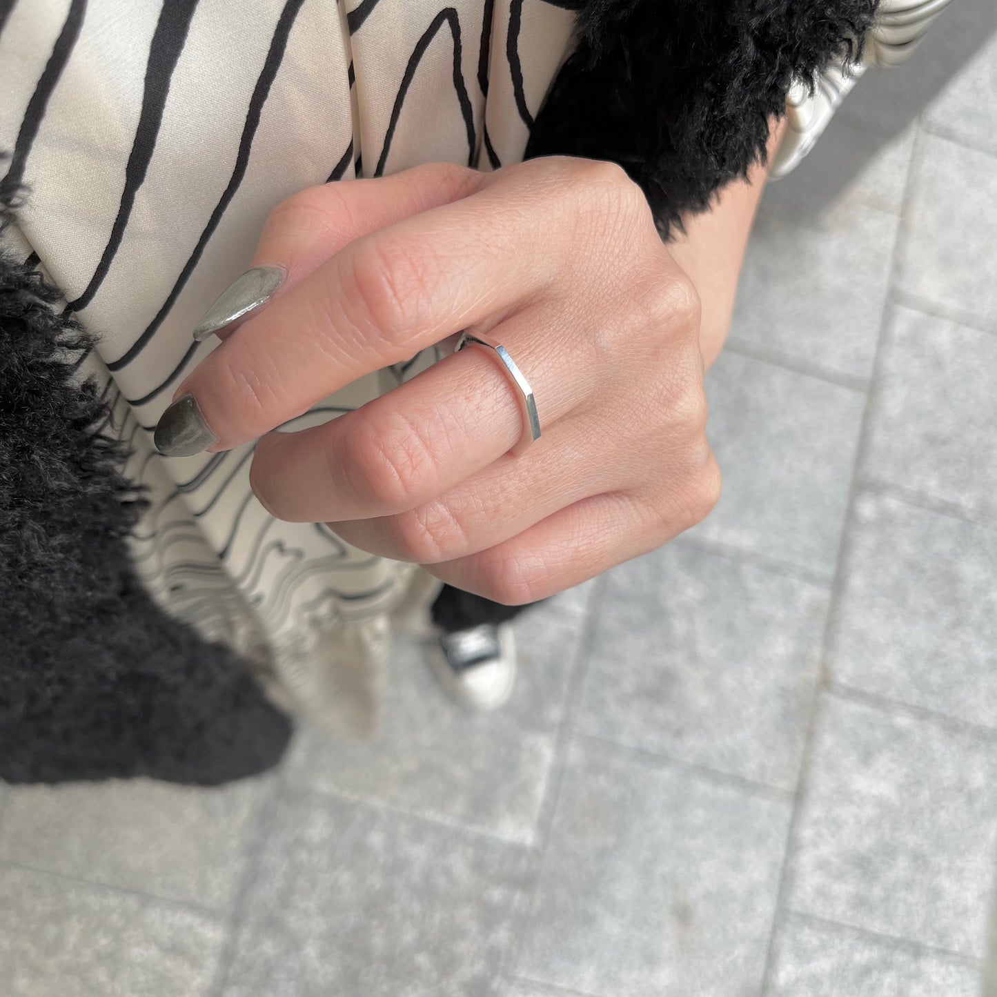 Silver925 plain ring 1