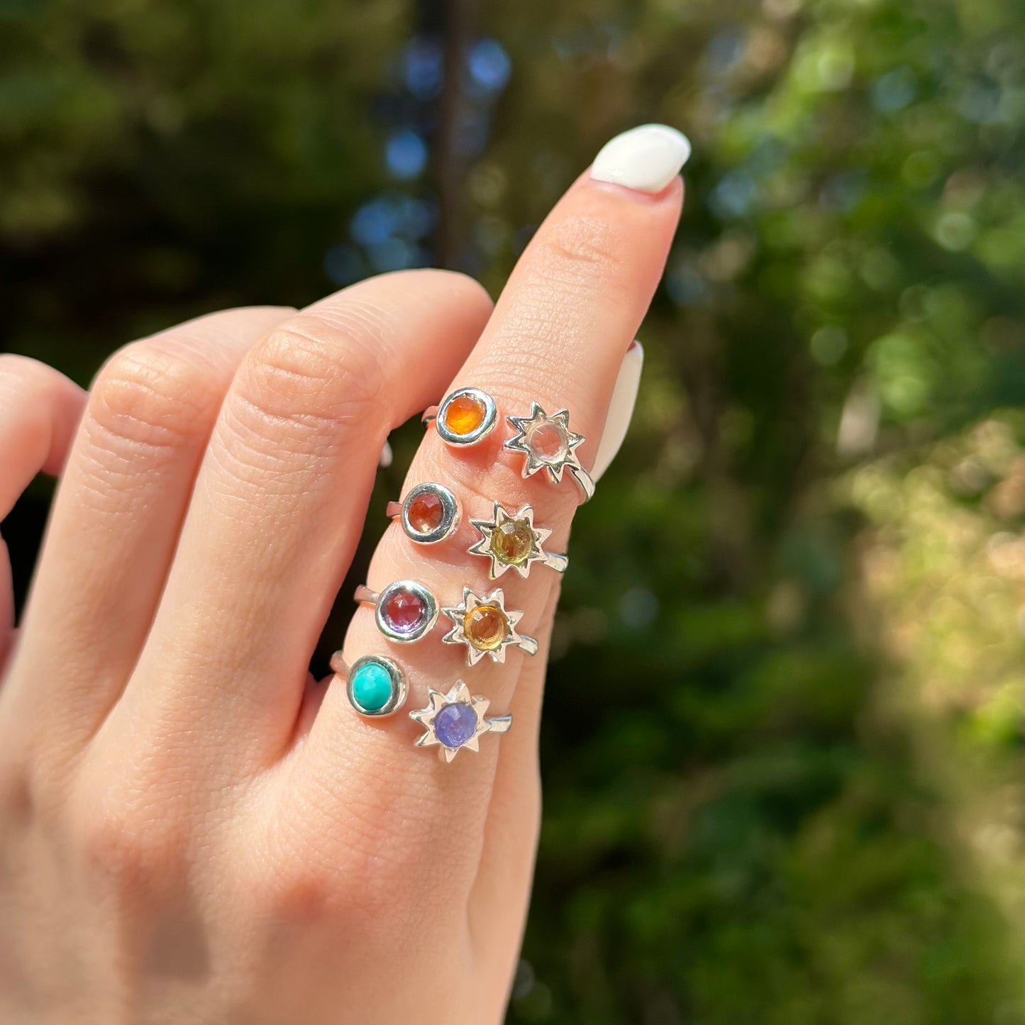 Silver925 2stone ring 5