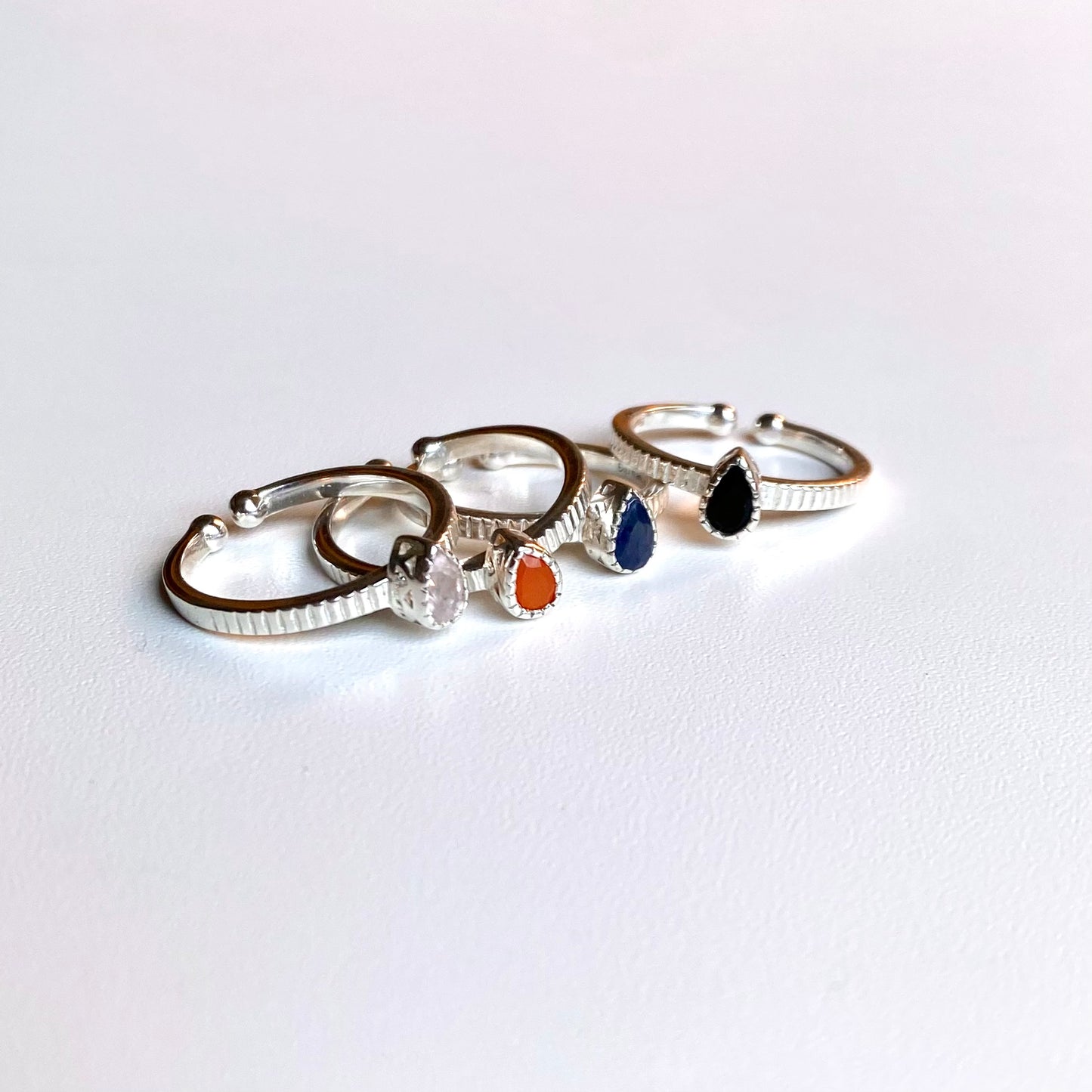 Silver925 petit ring〈drop〉