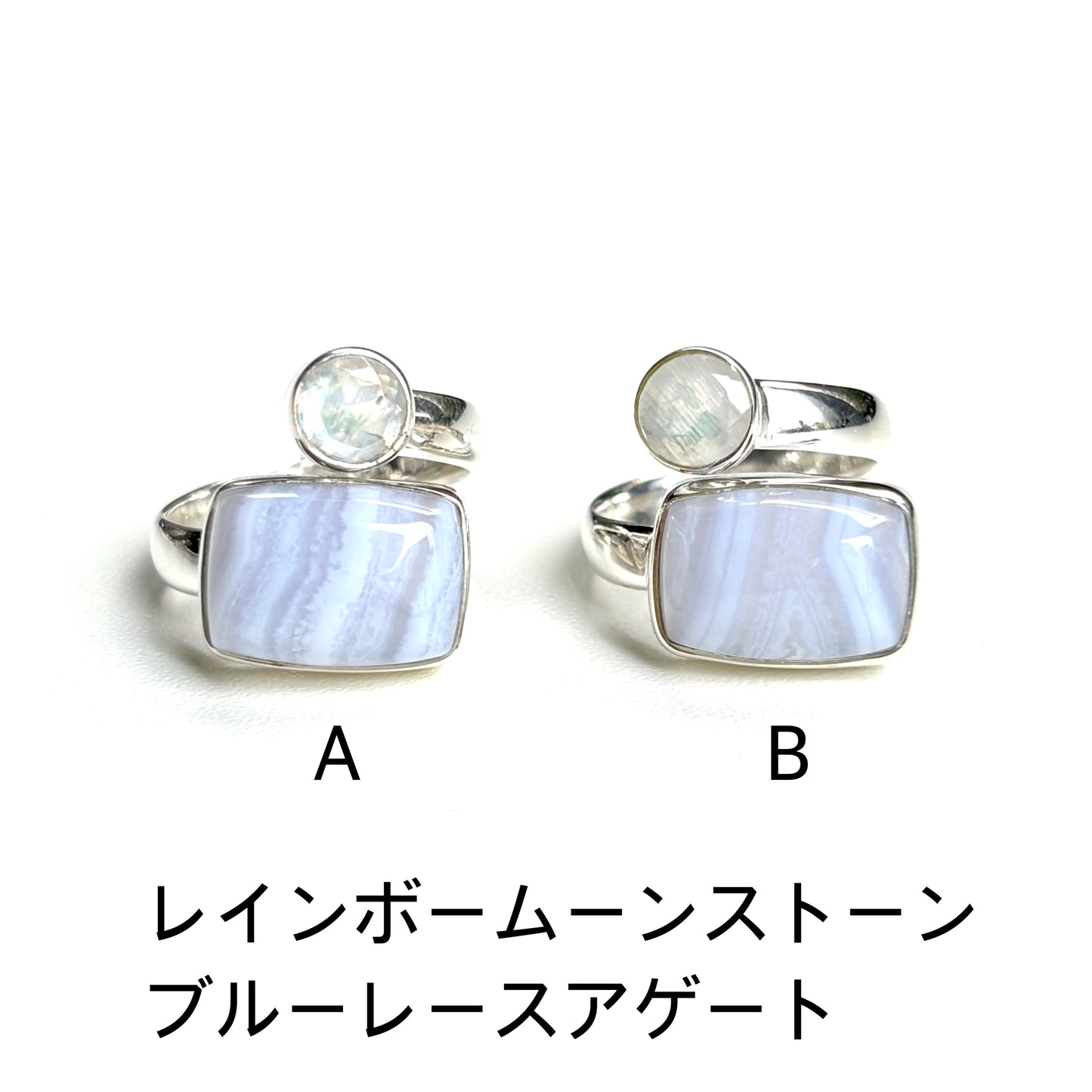 Silver925 2stone ring 8