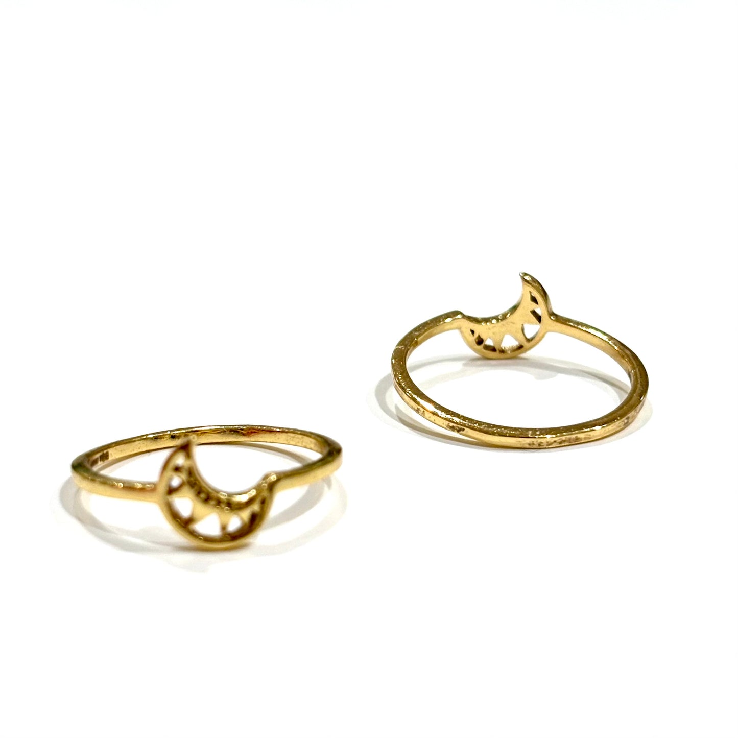 Brass Moon plain ring