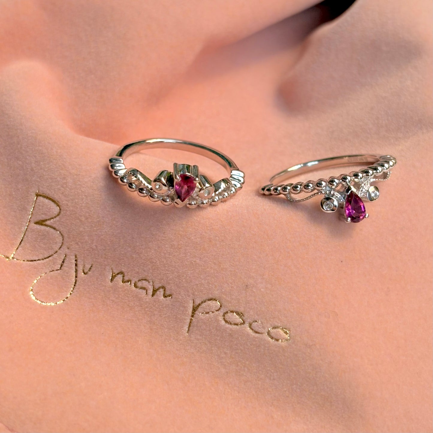 【Biju mam poco】Tiara ring -Rhodolite Garnet-