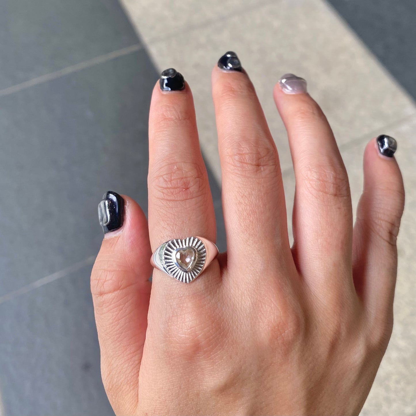 Heart design ring